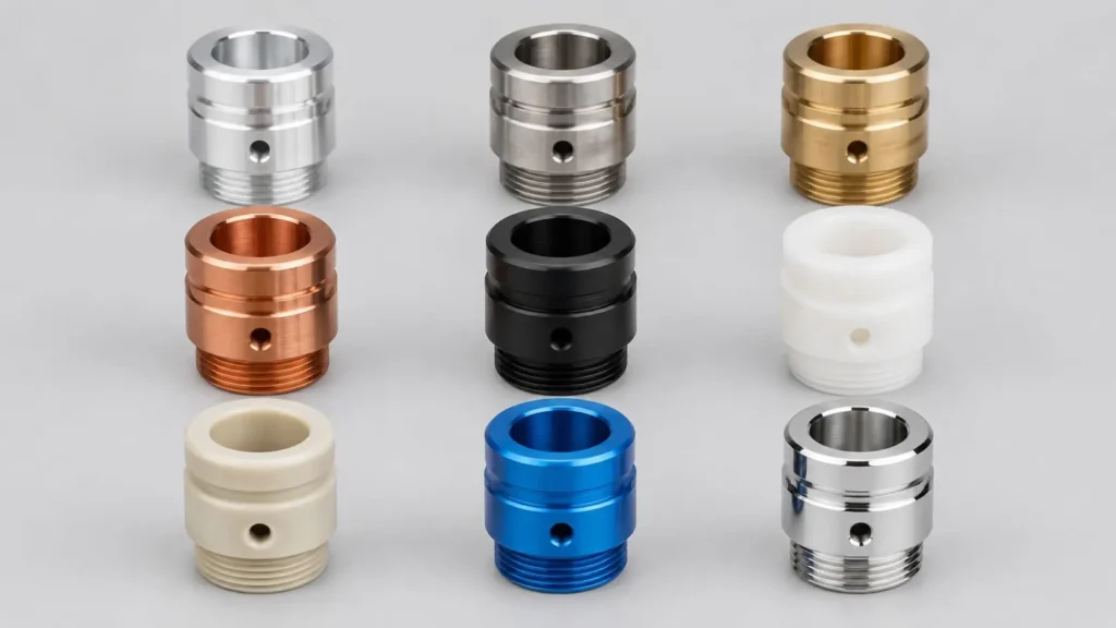 Available materials and surface finishing options for high-precision Swiss CNC machined components