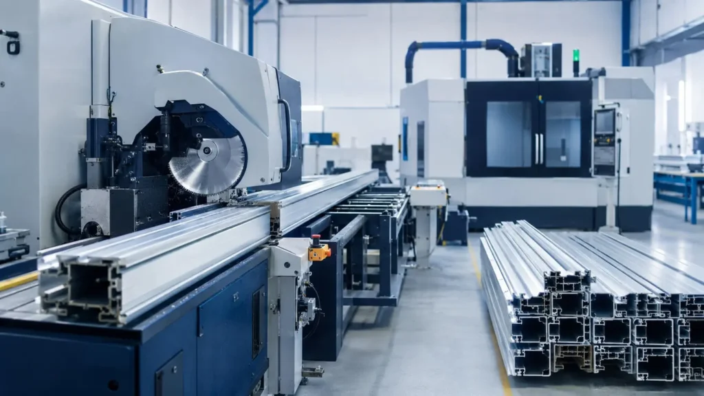 ustom Aluminum Extrusion Processing: Profile Cutting and Secondary CNC Machining from Scintra Factory
