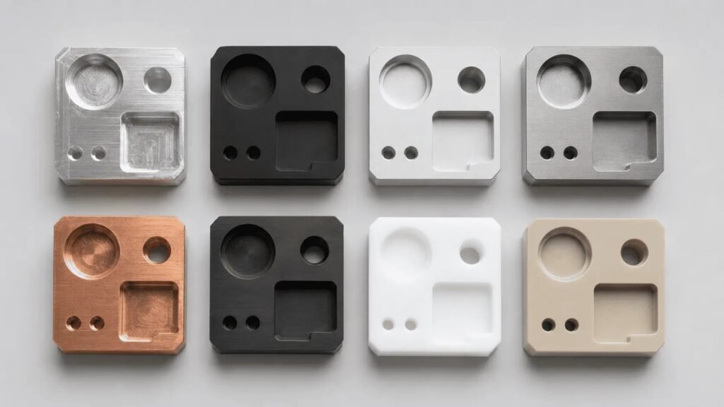 different materials cnc milling parts