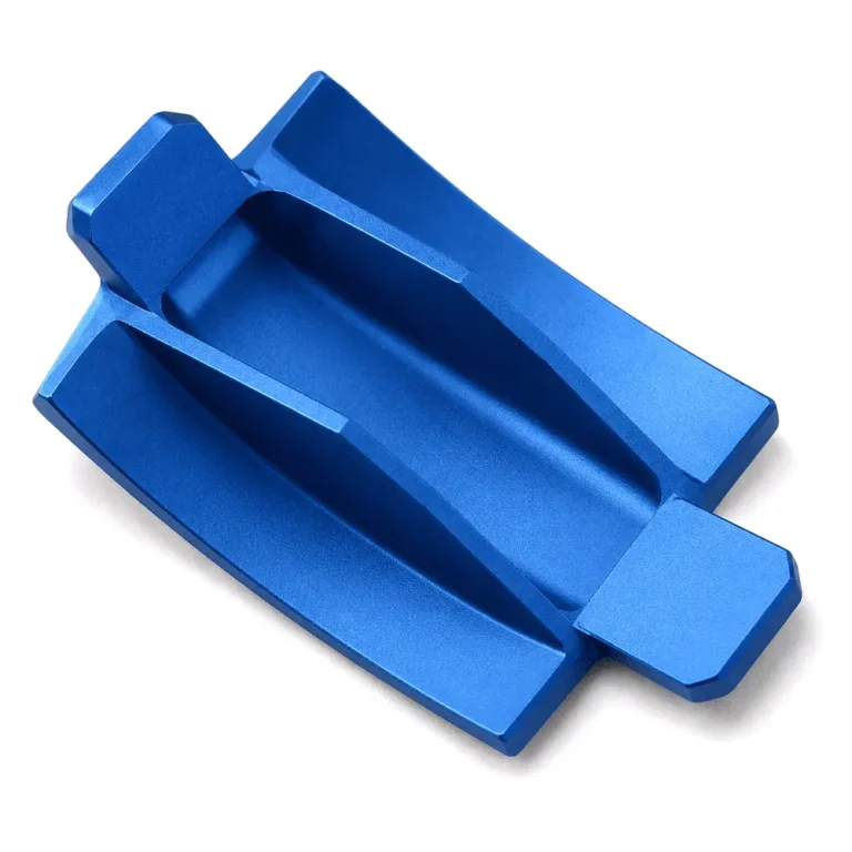 cnc milled blue anodized aluminum sliding position component