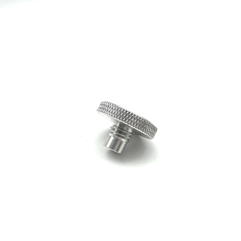 cnc turning 7075 aluminum knurled hand knob hardware