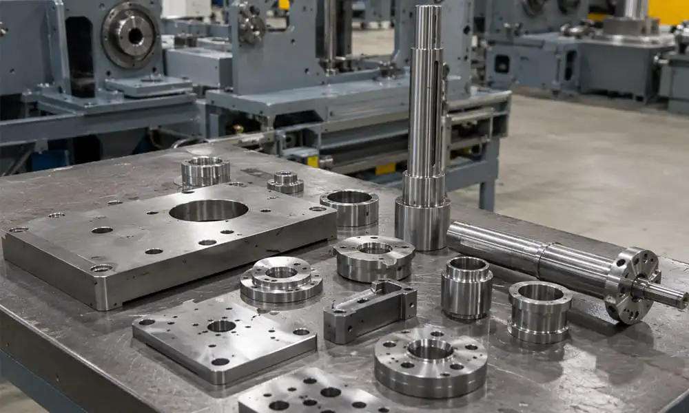 cnc machined parts for production equipment, machinery assemblies