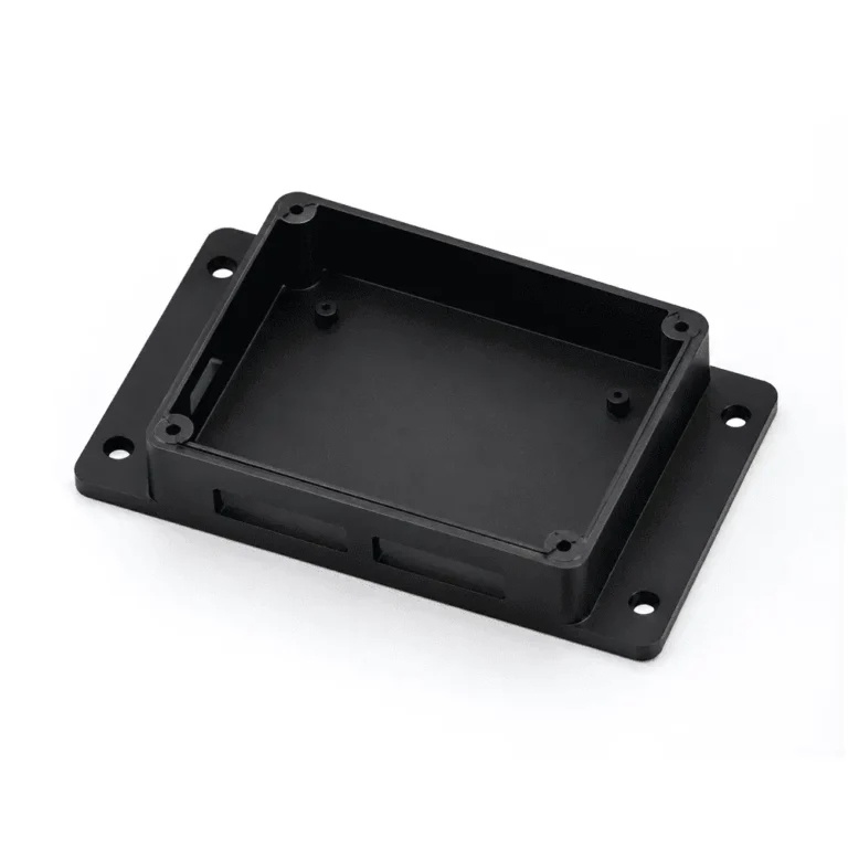 custom cnc lathe pom instrument housing with flange base
