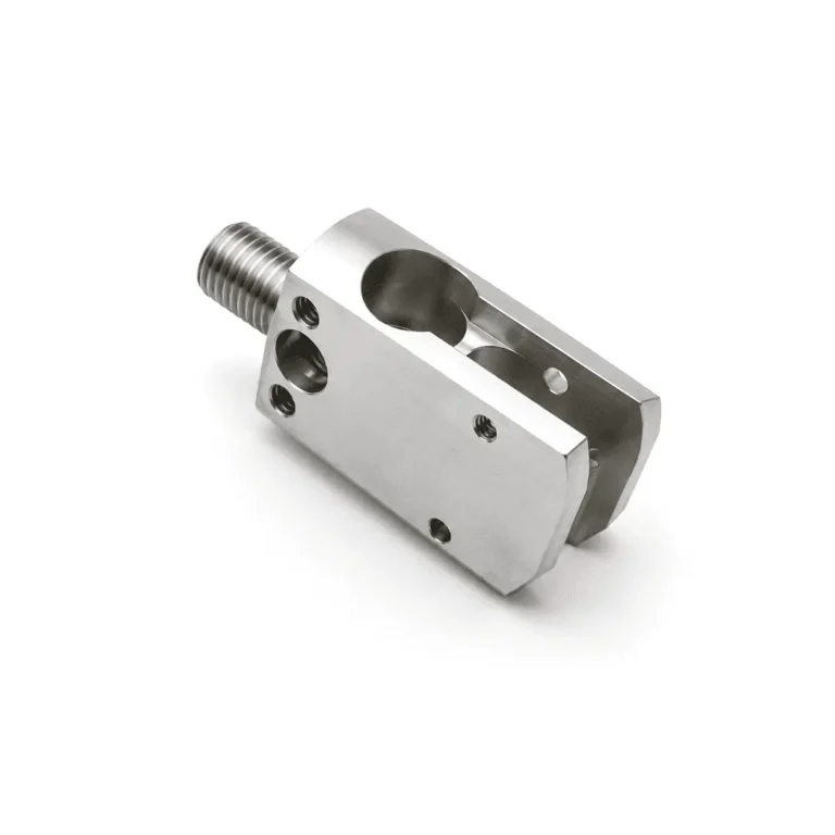 oem cnc machined stainless steel threaded clamp block for automation equipment connection