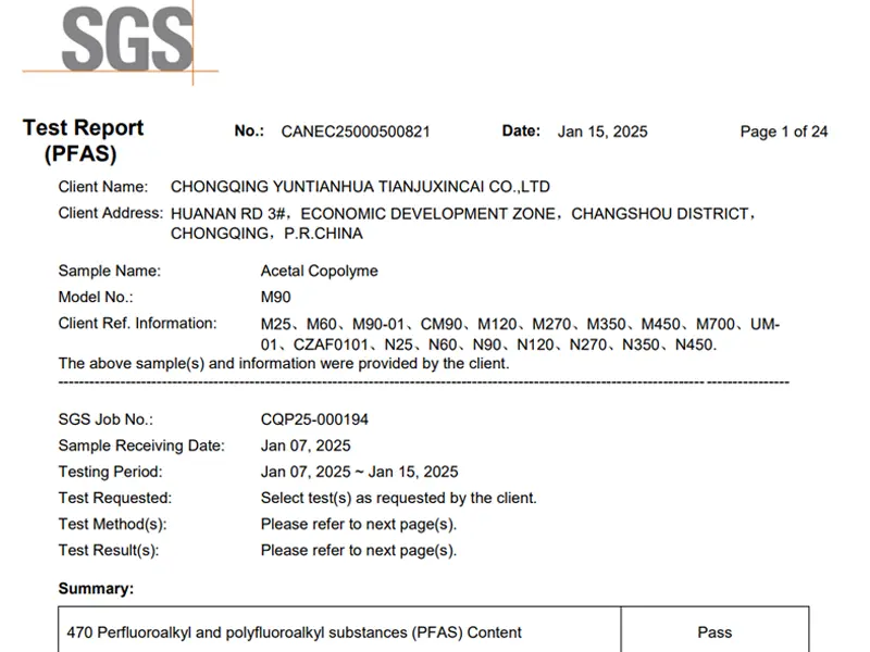 Official material composition certificate for aluminum, stainless steel CNC precision components