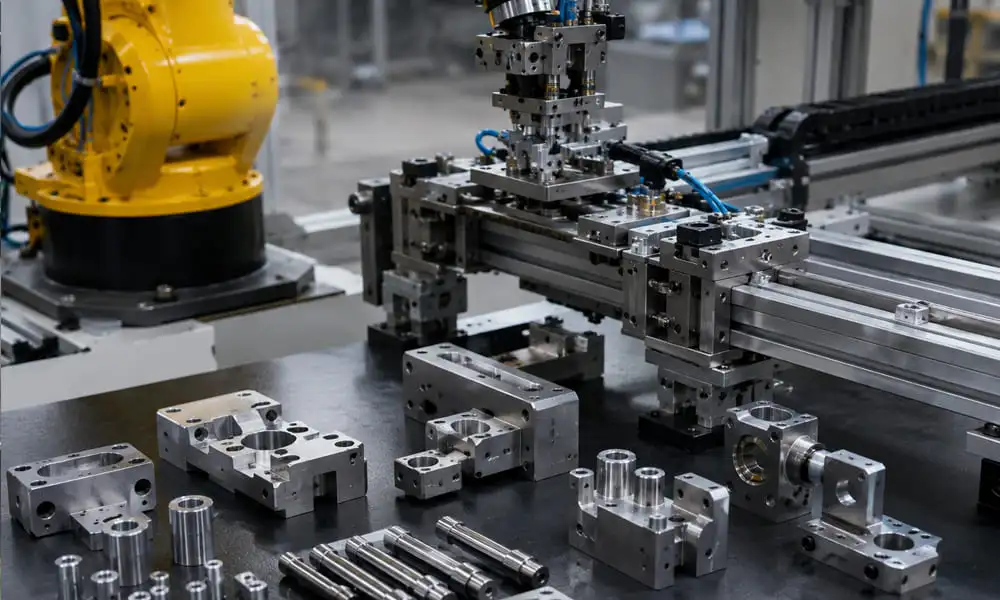 precision machined parts used in motion systems, sensor mounts, robotic fixtures