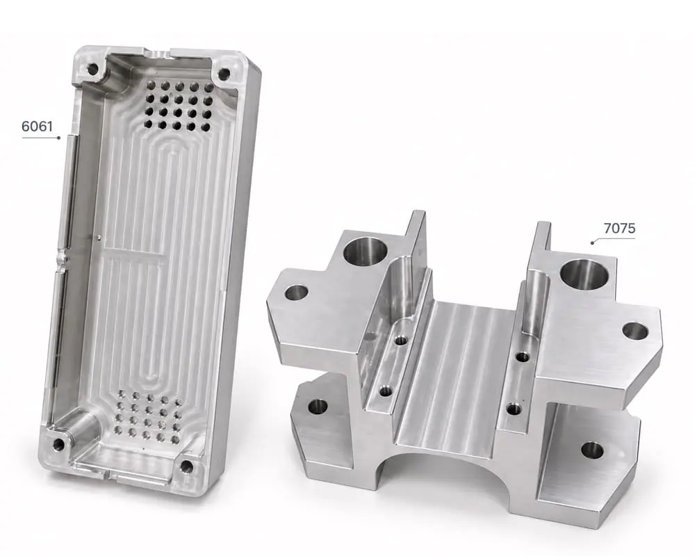 6061 vs 7075 aluminum alloy comparison for CNC machined parts
