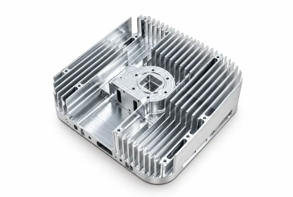 Custom CNC machined aluminum heat sinks for thermal management