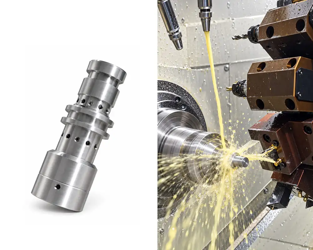 Combined machining operations for precision CNC machined components