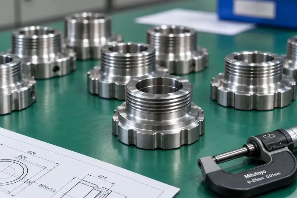Quality Control final inspection for cnc machined parts