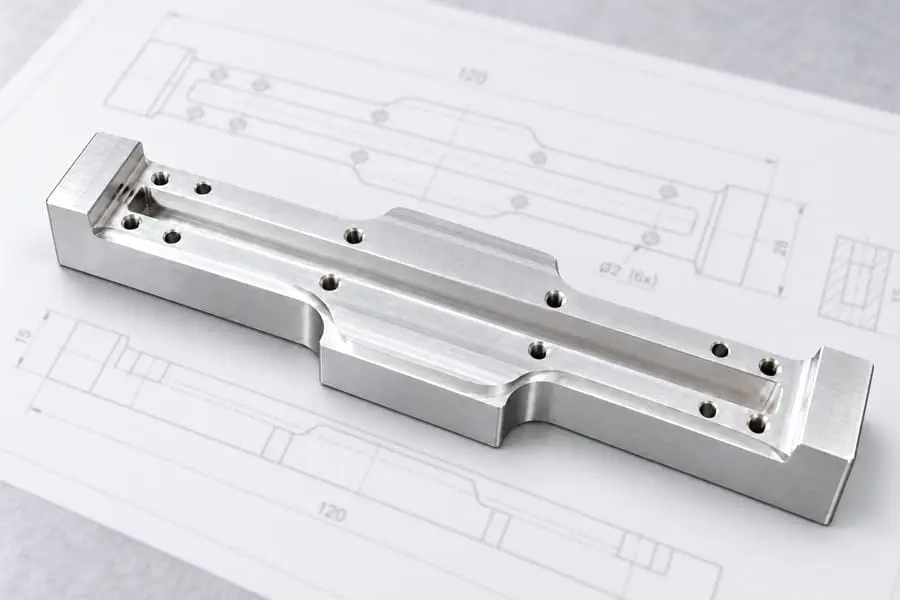 Custom prototype aluminum CNC machined part for product testing