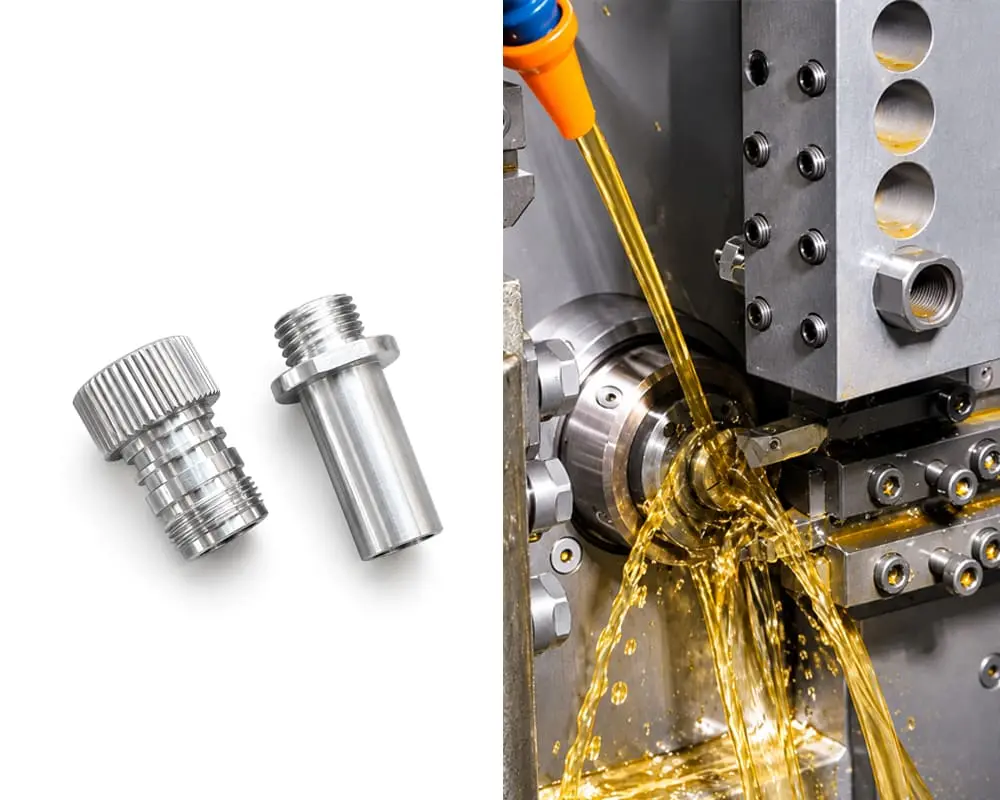 Swiss CNC machining service for precision small aluminum parts