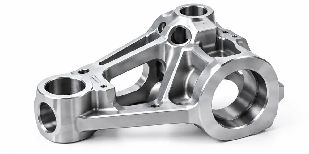 Titanium CNC machined lightweight high strength precision component, material description for demanding applications