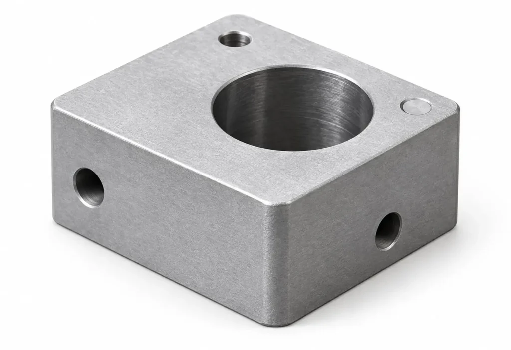 Surface Finishing Bead blasting surface finish on custom CNC machined component