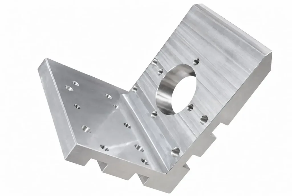 Custom aluminum CNC machined mounting bracket parts