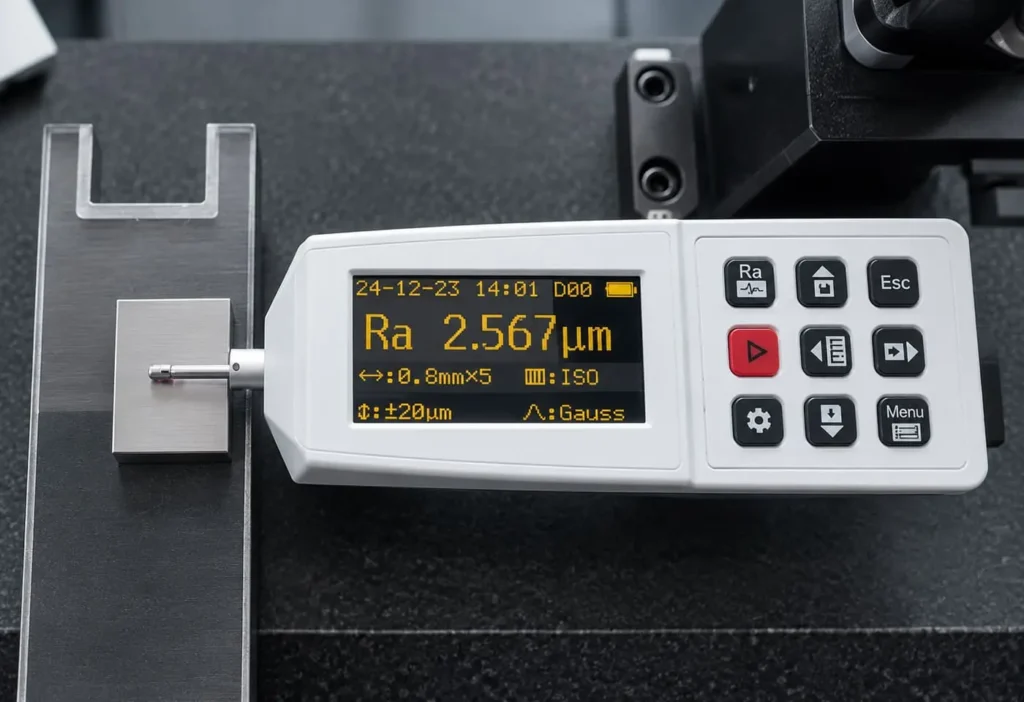 Quality Control digital surface roughness tester ra measurement cnc parts